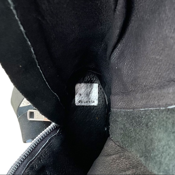 Dolce Vita Marlo Tall Zip Buckle Biker Boot Sz 7 - Picture 9 of 13